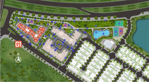 Vị trí tòa G1 Vinhomes Greenbay
