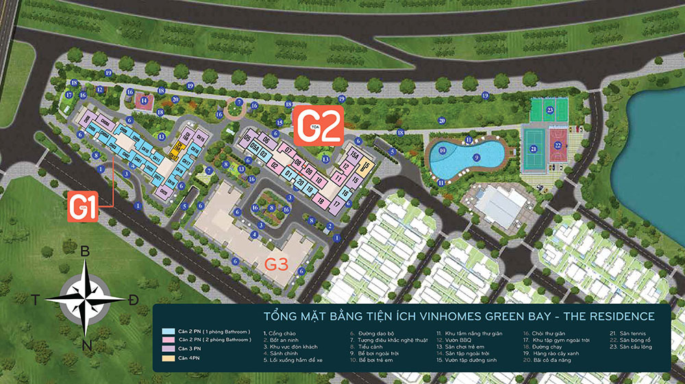 Vị trí chiến lược của G2 Vinhomes Greenbay